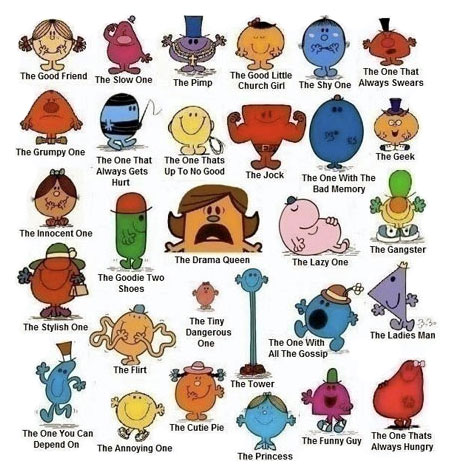 Cute cartoons characters facebook tag